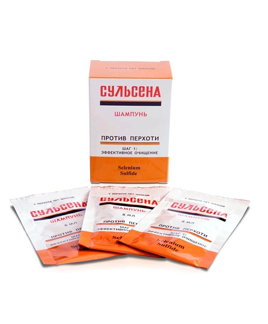 Шампунь СУЛЬСЕНА для волос против перхоти, 8 мл